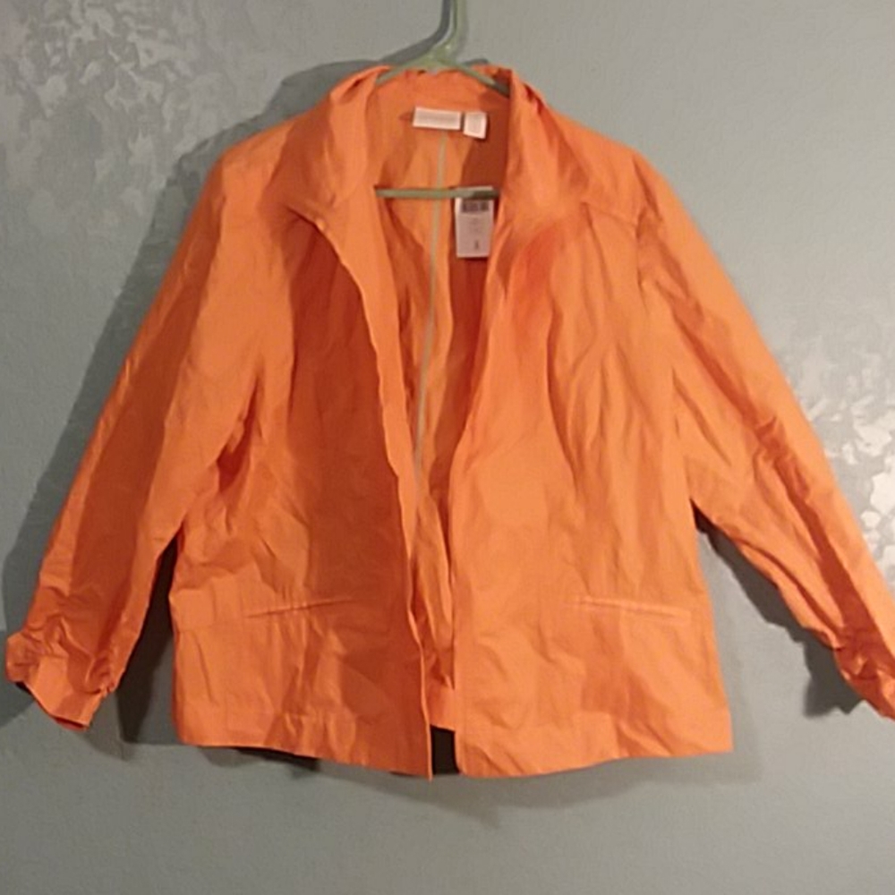 Chico's 3 or 3 plus orange blazer jacket NEW
